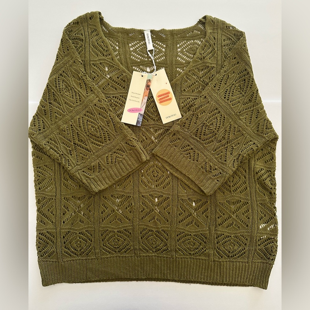 Dokotoo Olive Green Women's Sweater Top